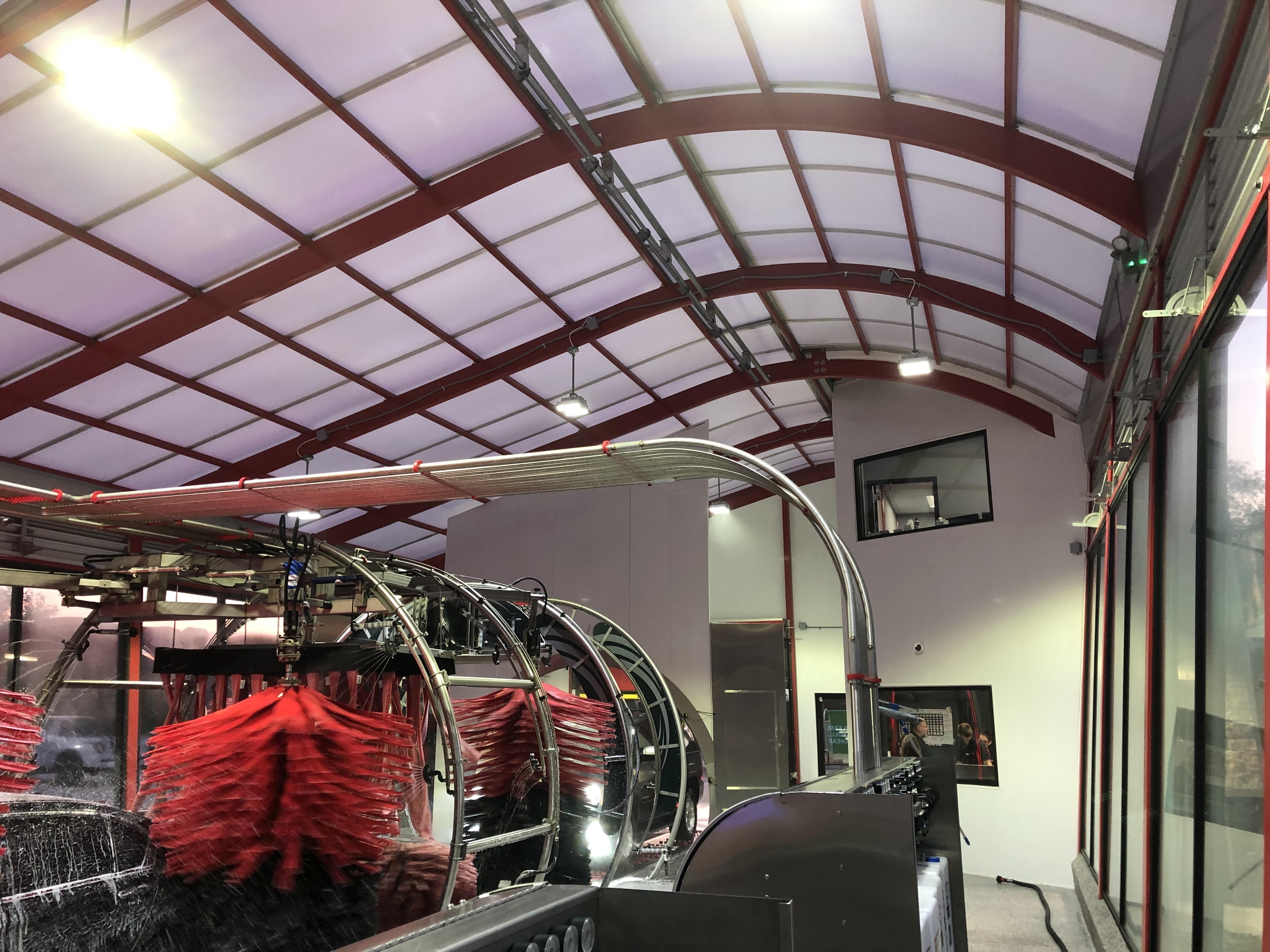 Car Wash Structure by Lane Coatings