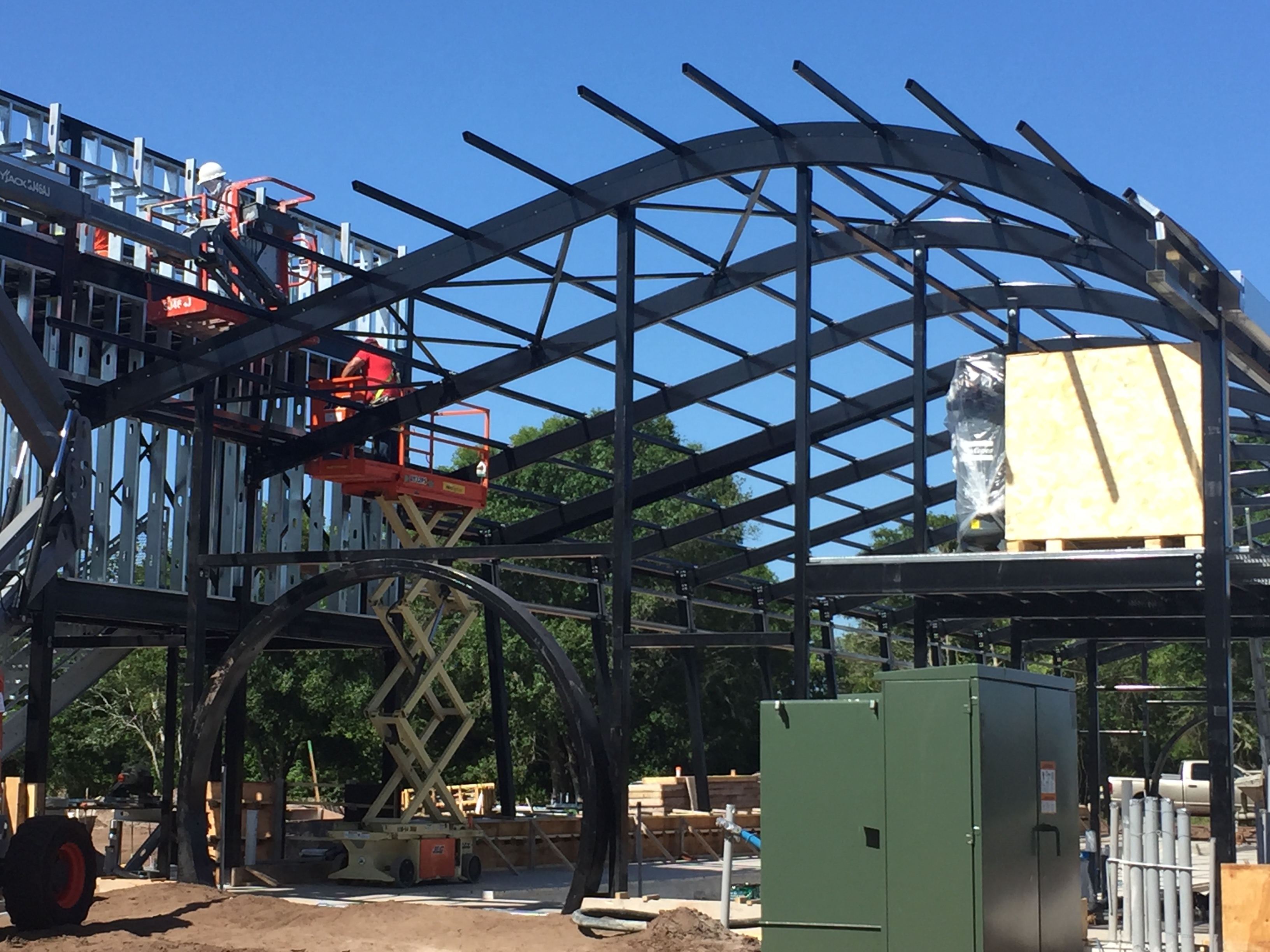 large powder coated structure in construction 2