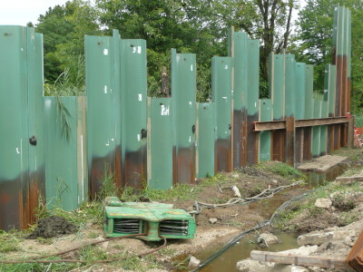 Green sheet pile for NJ DOT