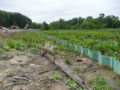 Sheet piling for NJ DOT project